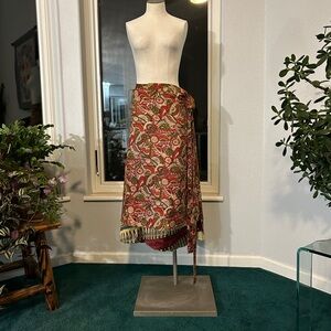 Darn Good Yarn Paisley Wrap Silk Skirt